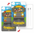 Luggage Tag w/ 3D Lenticular School Bus Back to School Image - Stock (Blank)